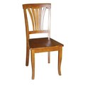 Wooden Imports Furniture Llc Wooden Imports AVON11-WC-SABR 2 Avon Chair with Wood Seat - Saddle Brown AVC-SBR-W